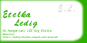 etelka ledig business card